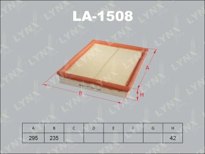 Лот: 13357077. Фото: 1. Lynx LA-1508 Воздушный фильтр. Расходные материалы