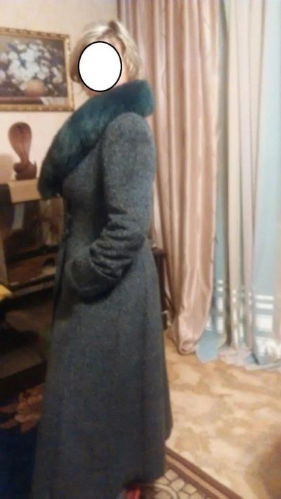 Лот: 6105930. Фото: 1. Мохеровое пальто с воротником... Верхняя одежда
