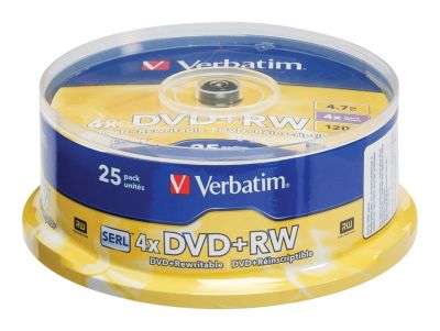 Лот: 5063365. Фото: 1. Диски DVD+RW 4.7ГБ 4x Verbatim... CD, DVD, BluRay