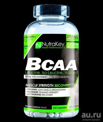 Лот: 10954882. Фото: 1. BCAA 400 caps Nutrakey. Спортивное питание, витамины