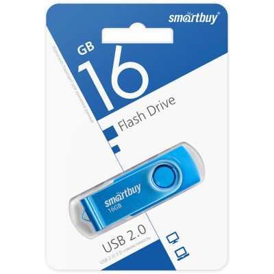 Лот: 20868184. Фото: 1. Флешка USB 2.0 16GB SmartBuy Twist... USB-флеш карты