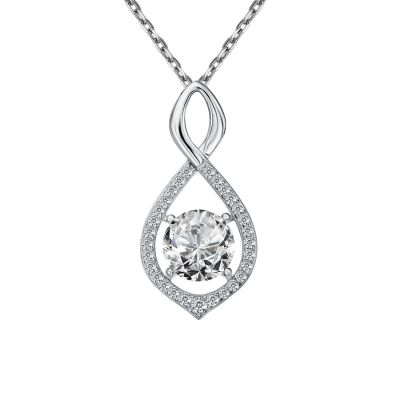 Лот: 23848692. Фото: 1. Серебряная подвеска с фианитами. Кулоны, подвески