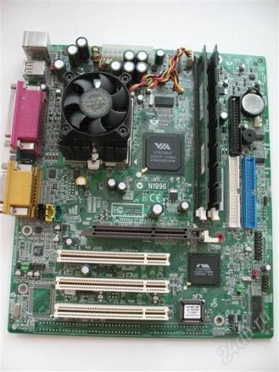 Лот: 2376827. Фото: 1. Материнская плата S370 + Celeron... Материнские платы