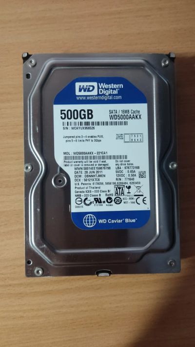 Лот: 20296621. Фото: 1. Жесткий диск Western Digital WD5000AAKX... Жёсткие диски (HDD)
