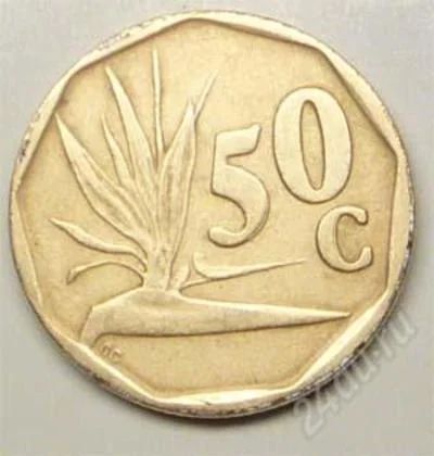 Лот: 1580871. Фото: 1. ЮАР. 50 цент 1993г. Африка