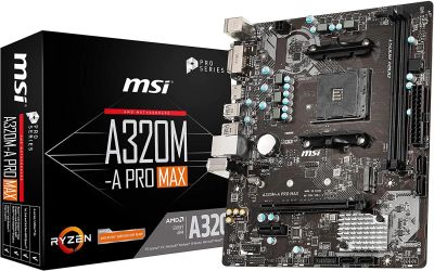 Лот: 17134597. Фото: 1. Материнская плата AM4: MSI A320M-A... Материнские платы