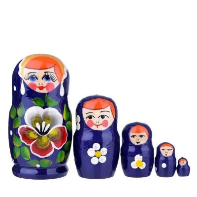 Лот: 10380873. Фото: 1. Матрешка деревянная 5-ти кукольная... Копилки
