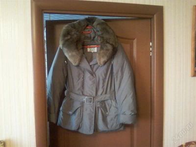Лот: 1199399. Фото: 1. Зимний пуховик (мех - кролик... Верхняя одежда