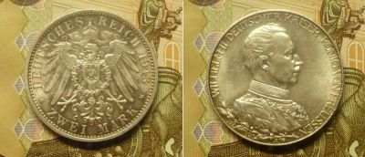 Лот: 18796574. Фото: 1. Пруссия 2 марки 1913 г. Германия и Австрия