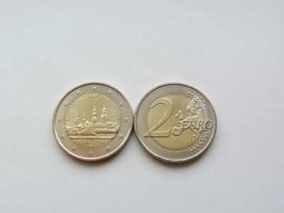 Лот: 12770312. Фото: 1. Латвия 2 евро 2014 " Рига - Культурная... Европа