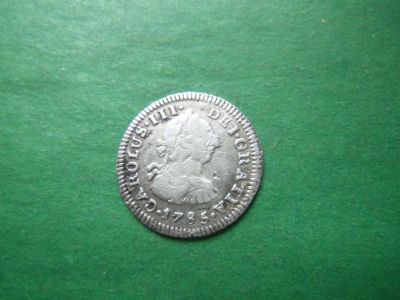 Лот: 19520685. Фото: 1. Мексика 1/2 реала 1785 г. Серебро... Америка