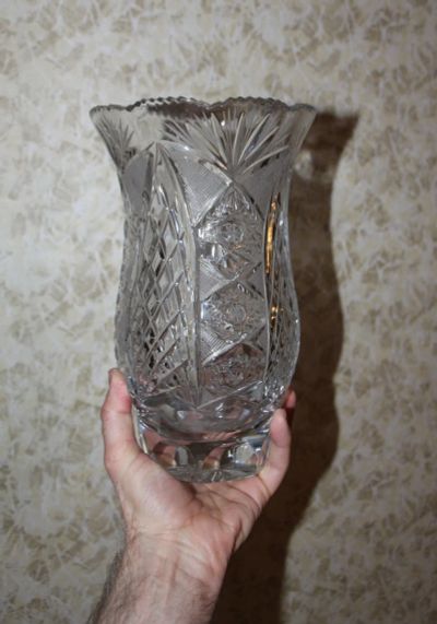 Лот: 20287286. Фото: 1. Большая хрустальная ваза. Хрусталь... Аксессуары