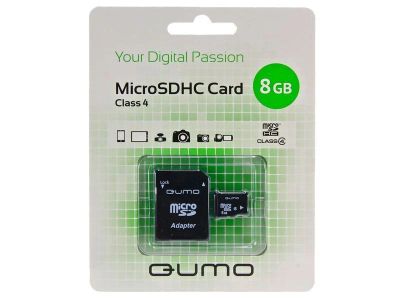 Лот: 10879487. Фото: 1. Карта памяти QUMO microSDHC 8... Карты памяти