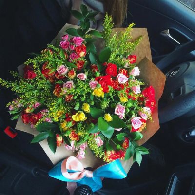 Лот: 7265656. Фото: 1. Сборный букет. Цветы на Щорса... Свежие цветы