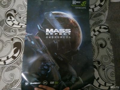 Лот: 10719317. Фото: 1. Постер "Mass Effect: Andromeda... Наклейки, карточки, вкладыши