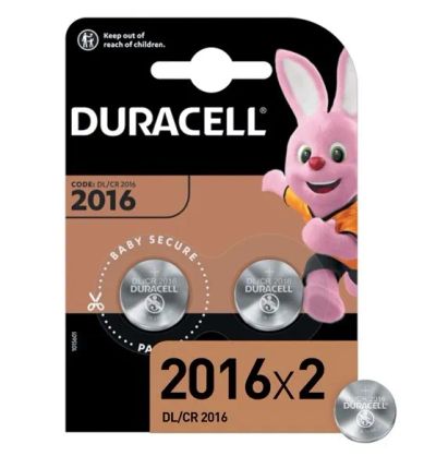 Лот: 25065851. Фото: 1. Батарейка CR 2016 Duracell 2шт. Батарейки, аккумуляторы, элементы питания