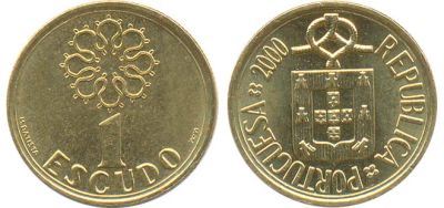 Лот: 5188969. Фото: 1. 1 эскудо Португалия 2000г. Европа