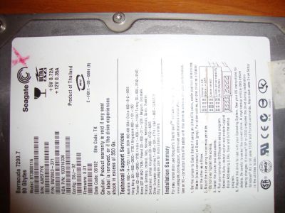 Лот: 6124145. Фото: 1. жесткий диск 80gb seagate barracuda... Жёсткие диски (HDD)