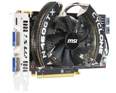 Лот: 3319988. Фото: 1. MSI N460GTX Cyclone 1GD5/OC. Видеокарты