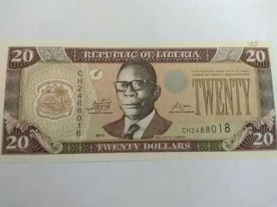 Лот: 11766433. Фото: 1. Либерия 20 долларов 2011. Африка