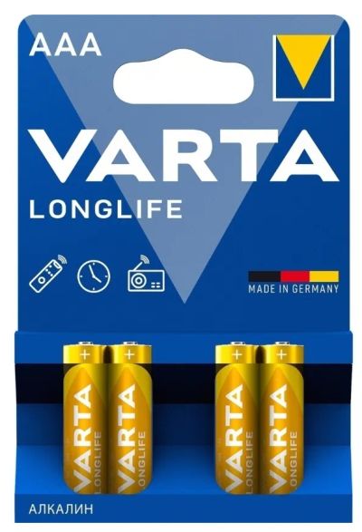 Лот: 20548954. Фото: 1. Батарейка Varta Longlife AAA... Батарейки, аккумуляторы, элементы питания