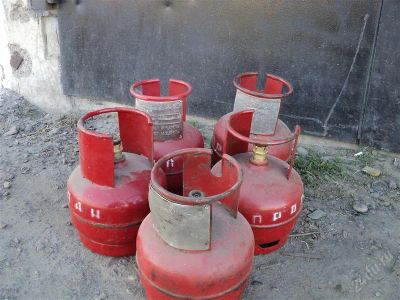 Лот: 2771421. Фото: 1. 4х5(L) пропановых баллона. Баллоны, газ в баллонах