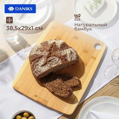 Лот: 24107450. Фото: 1. Доска разделочная бамбук, 38.5х29х1... Кухонные аксессуары