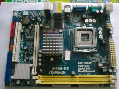 Лот: 345679. Фото: 1. ASRock G41M-S (не рабочая). Материнские платы