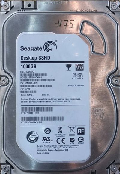 Лот: 20946009. Фото: 1. hdd sshd 1tb. Жёсткие диски (HDD)