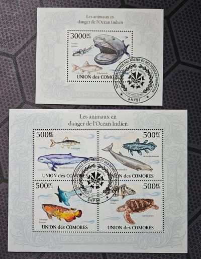 Лот: 25741833. Фото: 1. Марки: Коморы. 2010. Морские обитатели... Марки
