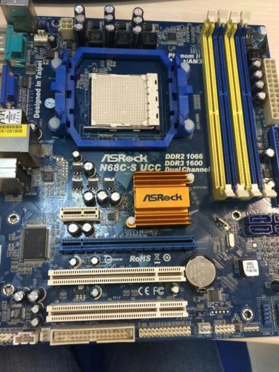 Лот: 8100549. Фото: 1. AM3 ASRock N68-S UCC не работает... Материнские платы