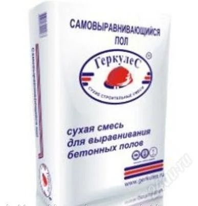 Лот: 2035774. Фото: 1. Геркулес" пол самовыравнивающийся... Смеси, шпатлевки, цемент