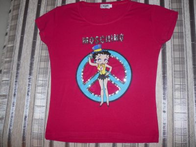 Лот: 5905243. Фото: 1. Красная футболочка Moschino Jeans... Футболки, поло, топы, лонгсливы