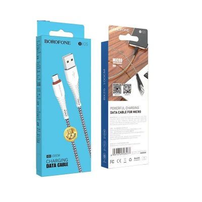 Лот: 22150278. Фото: 1. Кабель BOROFONE microUSB BX-25... Дата-кабели, переходники
