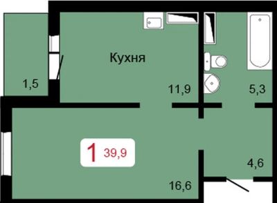 Лот: 9542868. Фото: 1. 1-ком Петра Подзолкова 5а. Квартиры, студии