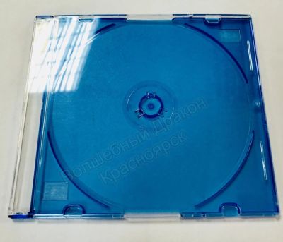 Лот: 11526347. Фото: 1. CD-box Slim 12см, 5mm BLUE Синий... CD, DVD, BluRay