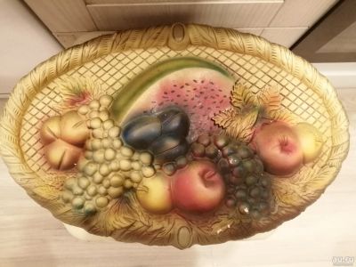 Лот: 16938491. Фото: 1. Панно куханное времен СССР, гипс. Произведения
