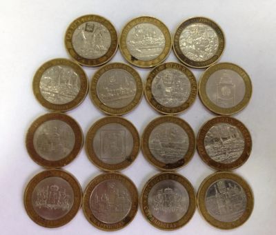 Лот: 4185982. Фото: 1. Лот биметалла 15шт. с 1 рубля... Россия после 1991 года