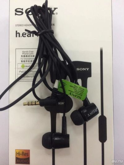 Лот: 10410758. Фото: 1. Гарнитура SONY MDR-EX750AP Black. Красноярск