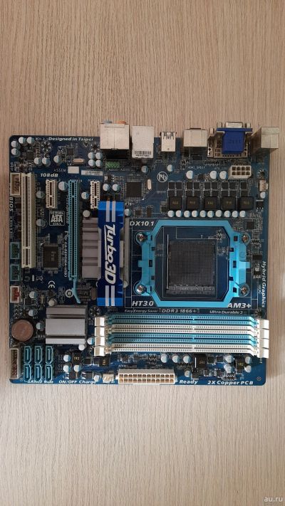 Лот: 18242782. Фото: 1. Материнская плата AM3+ Gigabyte... Материнские платы