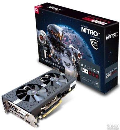 Лот: 9892309. Фото: 1. Видеокарта AMD RX 570 4Gb Sapphire... Видеокарты