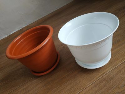 Лот: 17539467. Фото: 1. Горшок для цветов 2 шт. Кашпо, горшки, вазоны для цветов