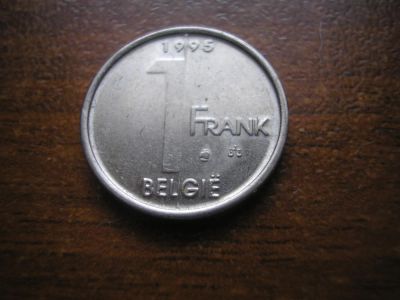 Лот: 8287713. Фото: 1. 1 франк 1995 года. Бельгия. Европа