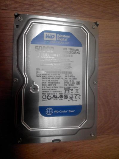 Лот: 6115368. Фото: 1. Жесткий диск 500Gb WD5000AAKS... Жёсткие диски (HDD)