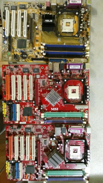Лот: 9689280. Фото: 1. Две материнские платы MSI 865... Материнские платы