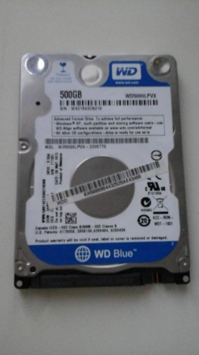 Лот: 10829576. Фото: 1. 2,5" WD 500 Гб (неиспр.). Жёсткие диски (HDD)