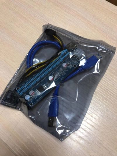 Лот: 11281328. Фото: 1. Райзер (Riser) PCI-E 1x-16x 6pin... Шлейфы, кабели, переходники