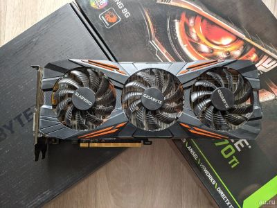 Лот: 15877678. Фото: 1. Видеокарта Gigabyte GeForce GTX1070ti. Видеокарты