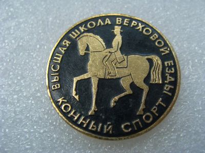 Лот: 7656202. Фото: 1. Знак Высшая школа верховой езды... Сувенирные