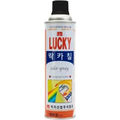 Лот: 25361912. Фото: 1. Краска Lucky Черная матовая 530мл... Всё для покраски